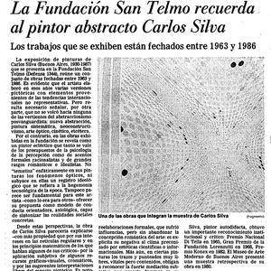 La Nación, La Fundación San Telmo recuerda al pintor abstracto Carlos Silva, 1991