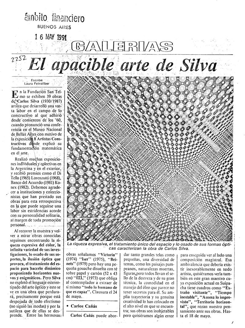 El apacible arte de Silva