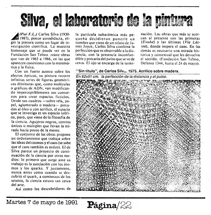 Silva, el laboratorio de la pintura