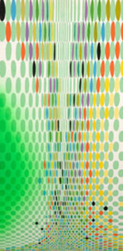 Kráter, témpera sobre papel, 77x35, 1969
