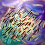 Adarves, acrílico sobre tela, 1985, 120 x 120