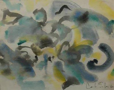 Sin título, acuarela, 1980, 25 x 25 