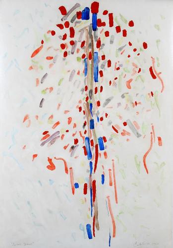 UP AND DOWN, Acrílico sobre papel, 97 x 67 cms, 1987